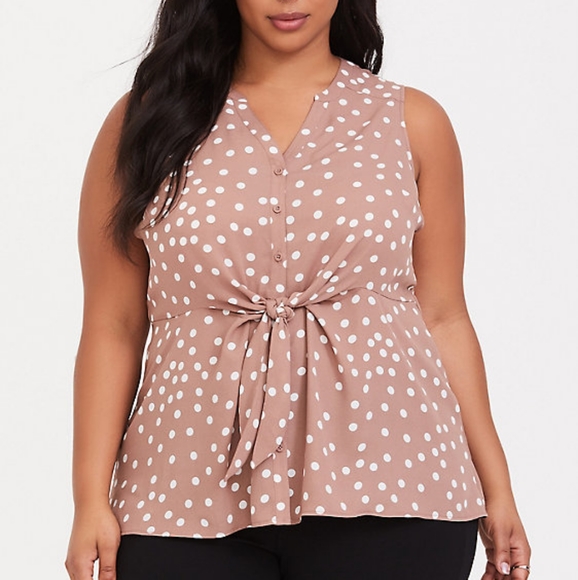 torrid Tops - NWT Torrid Polka Dot Sleeveless Blouse